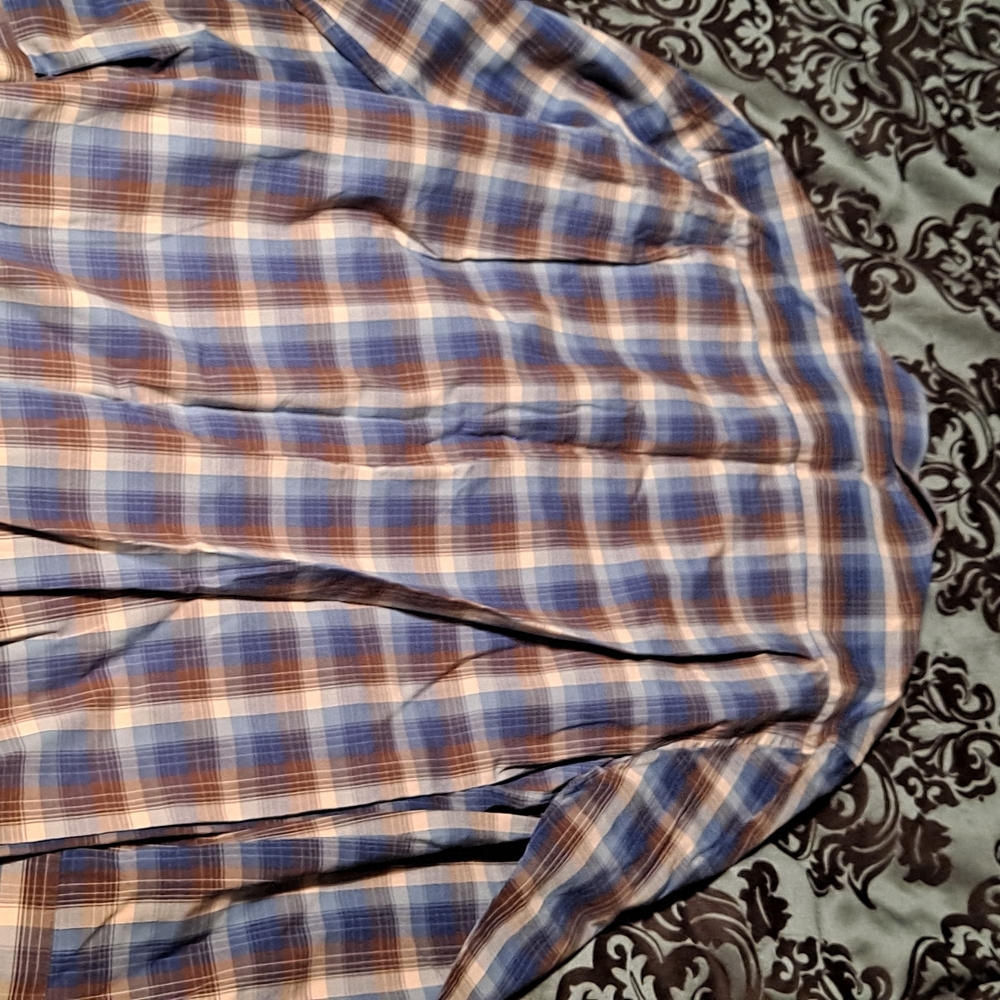 Jos. A. Bank Blue and Brown Checkered Shirt - Picture 5 of 5